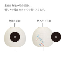 画像をギャラリービューアに読み込む, 風鈴提灯 えん 家紋入り