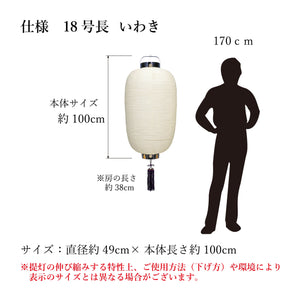 お迎え提灯 大 両紋・正面家名 LED付き